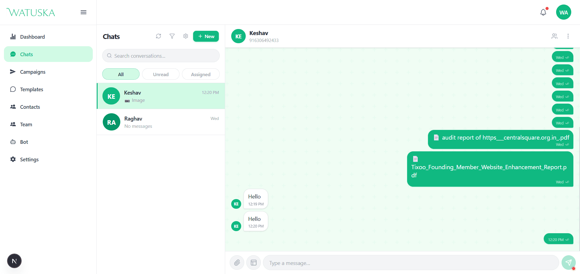 Watushka shared team inbox